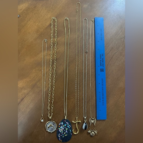 Gold and Silver Women's Necklace Set - Picture 5 of 7